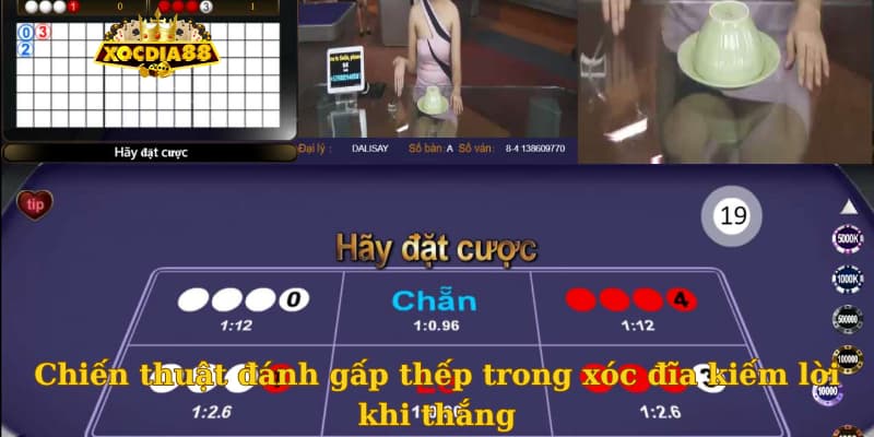 Chiến thuật đánh gấp thếp trong xóc đĩa kiếm lời khi thắng