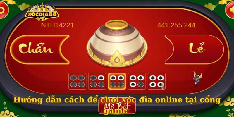 Hướng dẫn cách để chơi xóc đĩa online tại cổng game